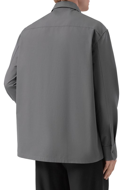 Хлопковая рубашка Jil Sander J22DL0249/J45002 Серый  J22DL0249/J45002 Фото 4