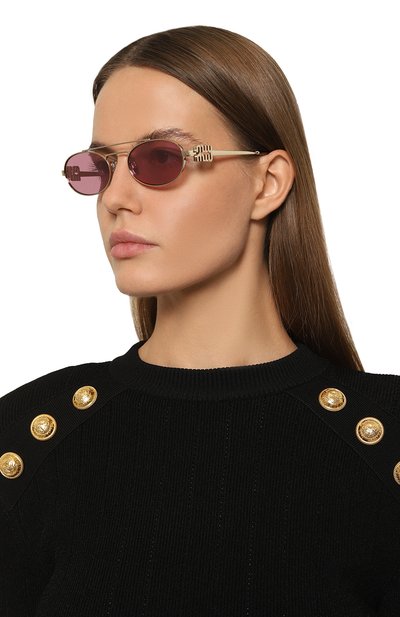 Солнцезащитные очки MIU MIU розового цвета по цене 59350 руб., арт. 54ZS-ZVN50D, фото 2 Солнцезащитные очки MIU MIU, арт. 54ZS-ZVN50D, фото 2