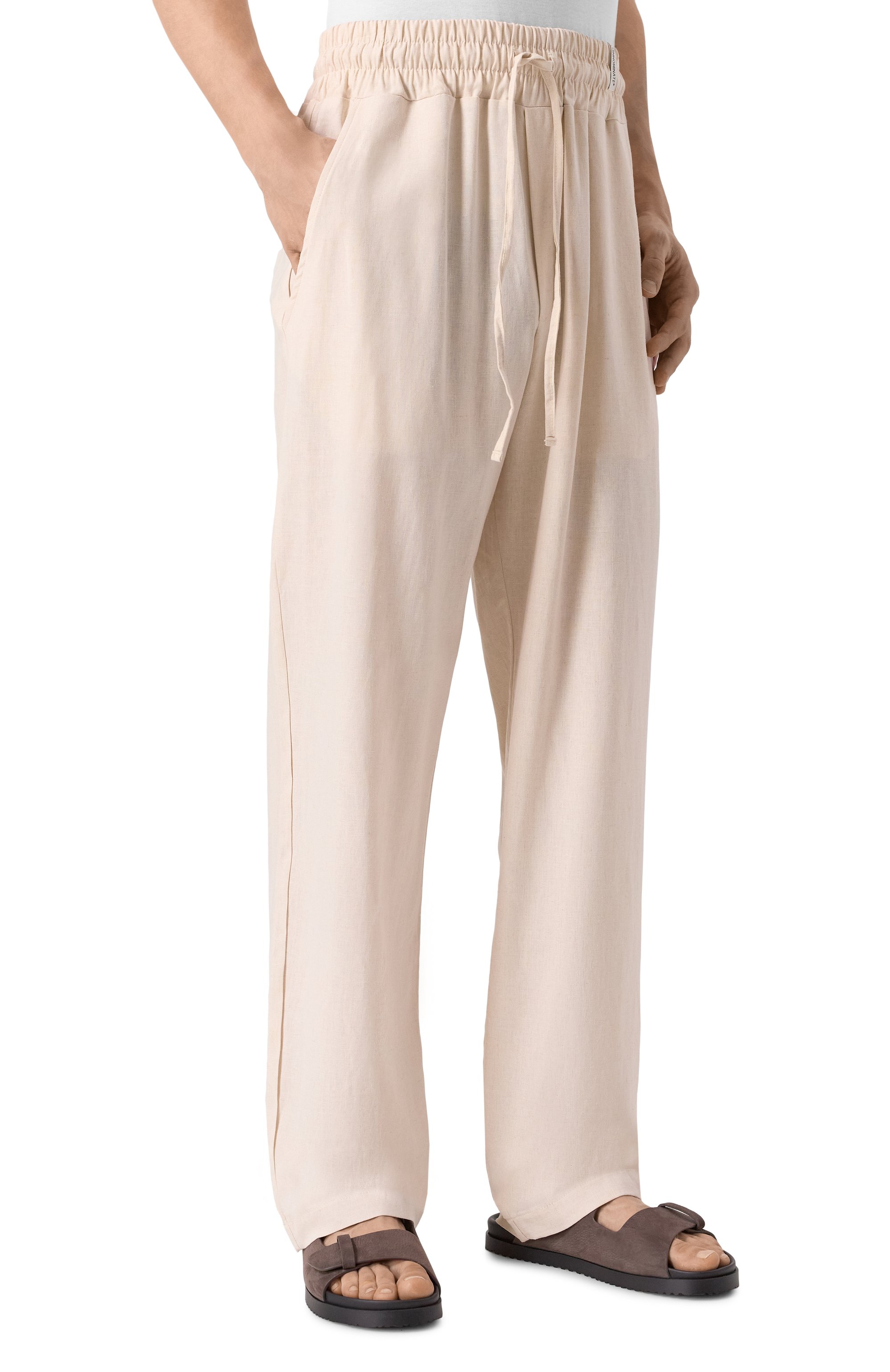 Брюки изо льна и вискозы HINNOMINATE, арт. HMABM01349, фото 3