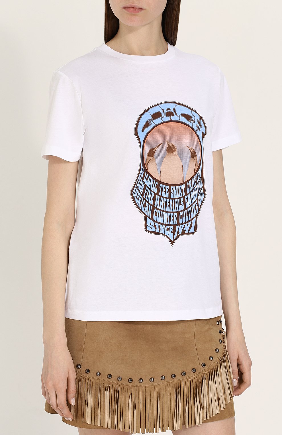 Хлопковая футболка прямого кроя с принтом COACH, арт. 26230, фото 3