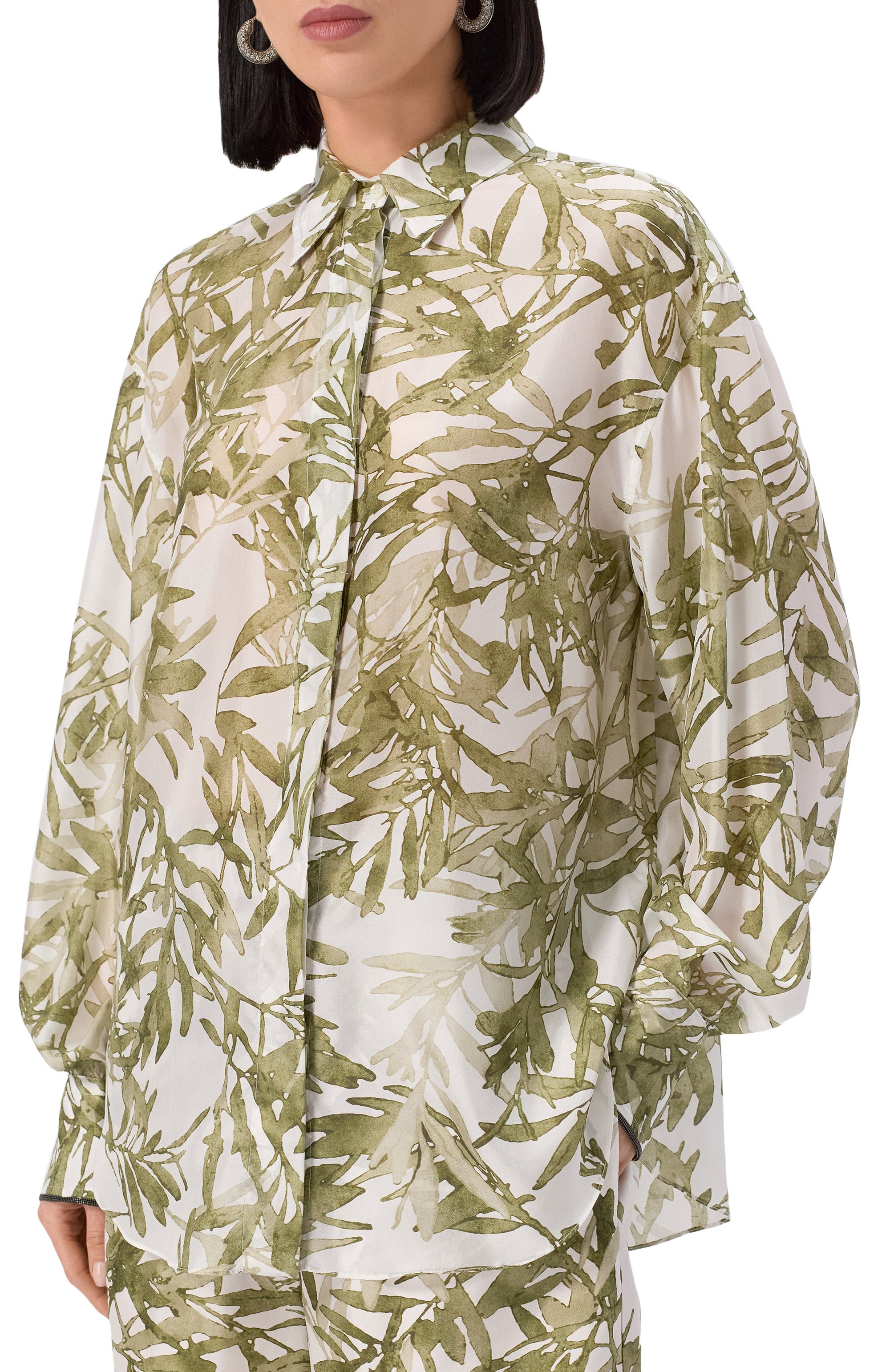 Шелковая рубашка BRUNELLO CUCINELLI, арт. MQ999NL486, фото 3