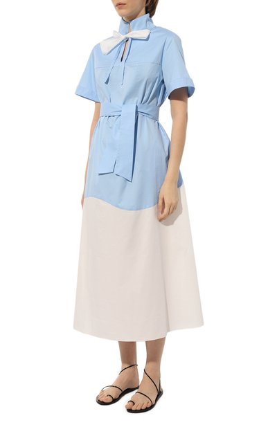 Хлопковое платье VIKA 2.0 голубого цвета по цене 63720 руб., арт. S23-13130-4010, фото 2 Хлопковое платье VIKA 2.0, арт. S23-13130-4010, фото 2