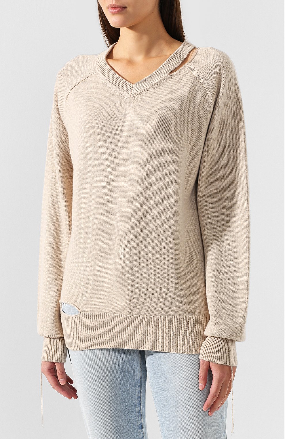 Пуловер из смеси хлопка и шерсти HELMUT LANG, арт. I10HW714, фото 3