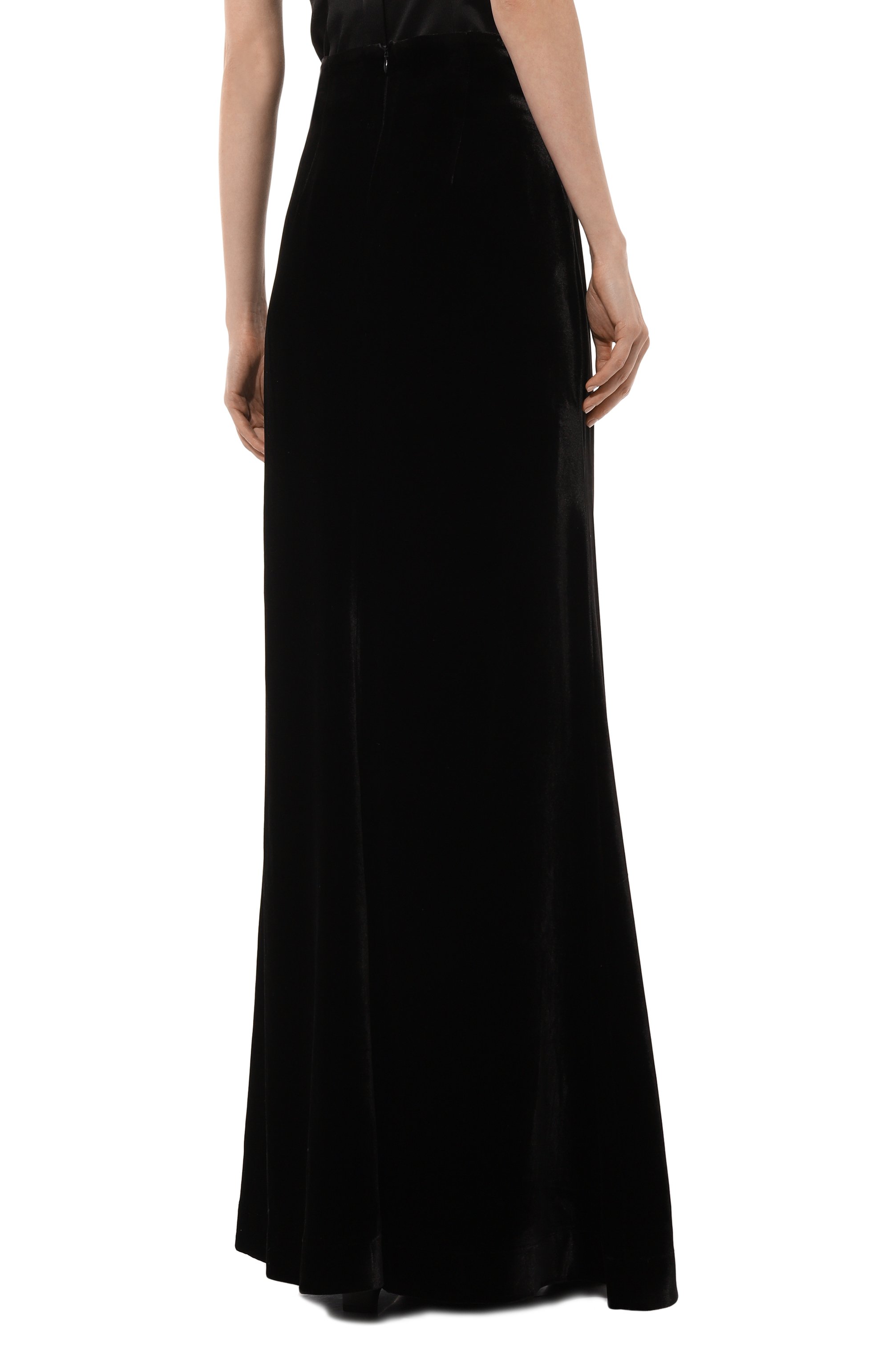 Бархатная юбка ALINE черного цвета по цене 37000 руб., арт. AL142502, фото 4 Бархатная юбка ALINE, арт. AL142502, фото 4