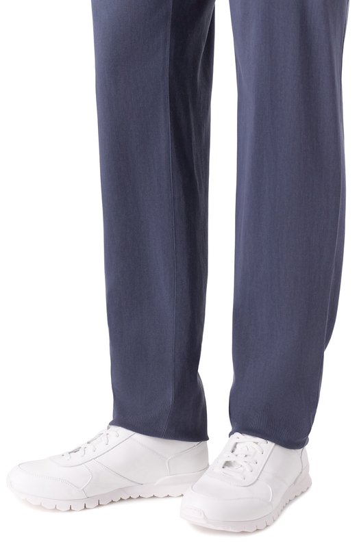 Кожаные кроссовки Kiton USSA077N0114311 Белый  USSA077N0114311 Фото 3