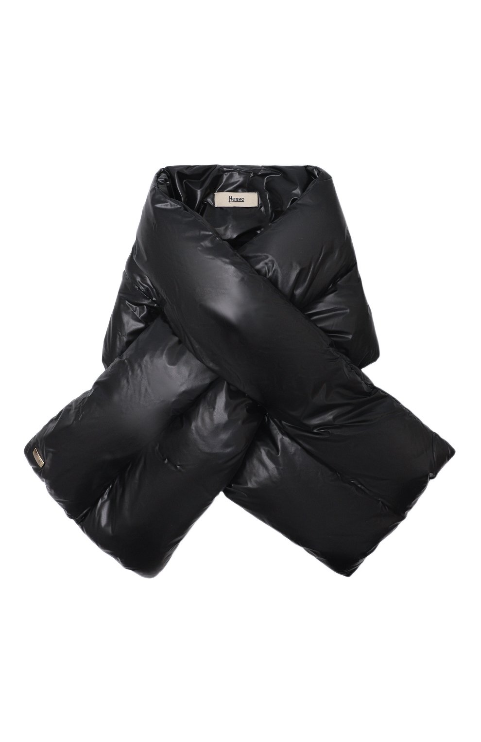 Пуховый шарф HERNO черного цвета по цене 18900 руб., арт. SCP00001D/12017, фото 1 Пуховый шарф HERNO, арт. SCP00001D/12017, фото 1