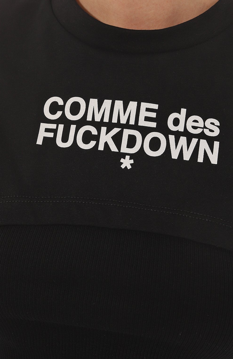 Хлопковая футболка COMME DES FUCKDOWN черного цвета по цене 10400 руб., арт. CDFD2191, фото 5 Хлопковая футболка COMME DES FUCKDOWN, арт. CDFD2191, фото 5