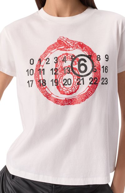 Хлопковая футболка MM6, арт. S62GD0196/S24312, фото 5