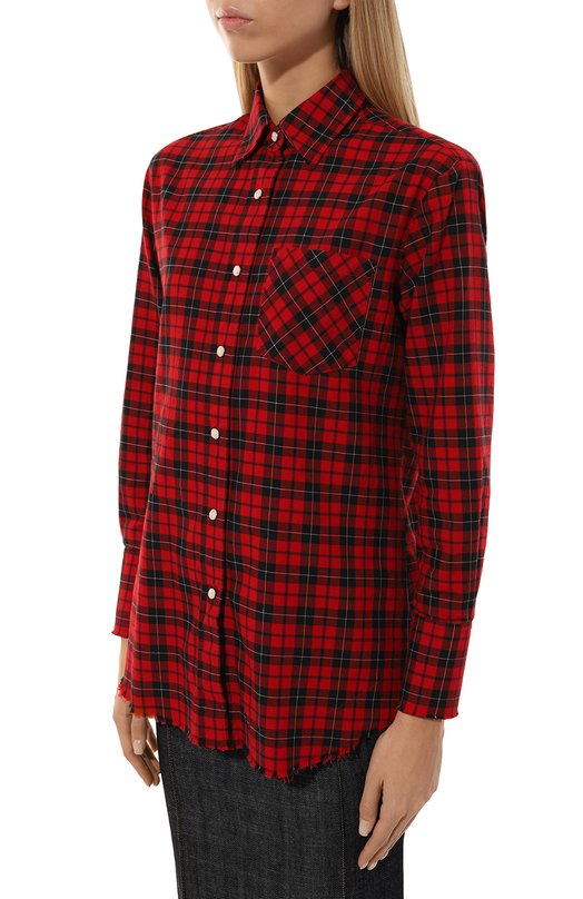 Хлопковая рубашка Academia SILVY-P-DESTR0YED/5128 Красный  SILVY-P-DESTR0YED/5128 Фото 3