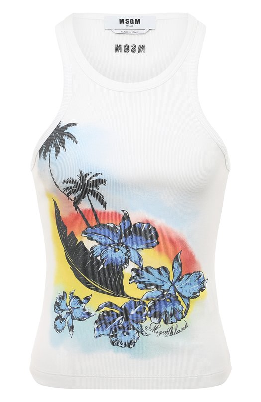 

Хлопковая майка MSGM, Белый