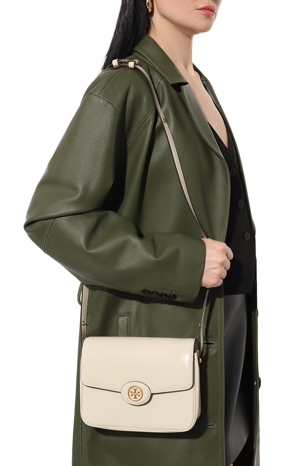 Сумка robinson TORY BURCH кремового цвета по цене 66950 руб., арт. 143122, фото 2 Сумка robinson TORY BURCH, арт. 143122, фото 2