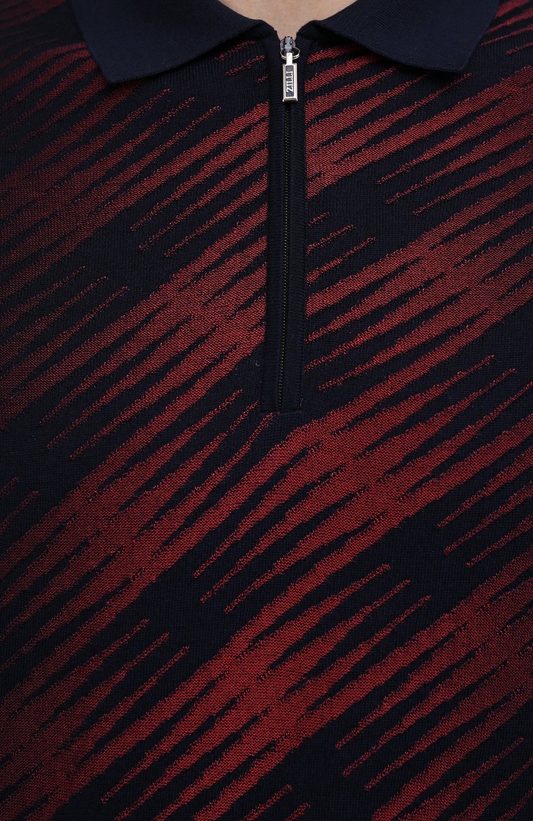 Поло из шелка и хлопка ZILLI, арт. MBV-PZ112-SPRA1/MC01, фото 5