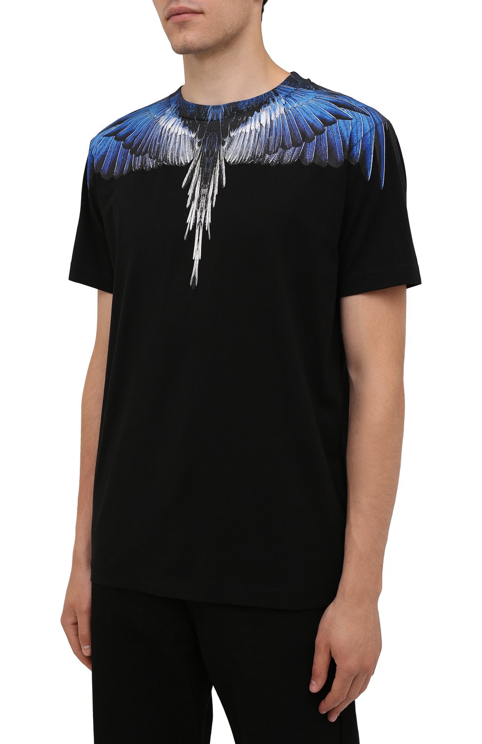 Хлопковая футболка MARCELO BURLON черного цвета по цене 24450 руб., арт. CMAA018F21JER001, фото 3 Хлопковая футболка MARCELO BURLON, арт. CMAA018F21JER001, фото 3