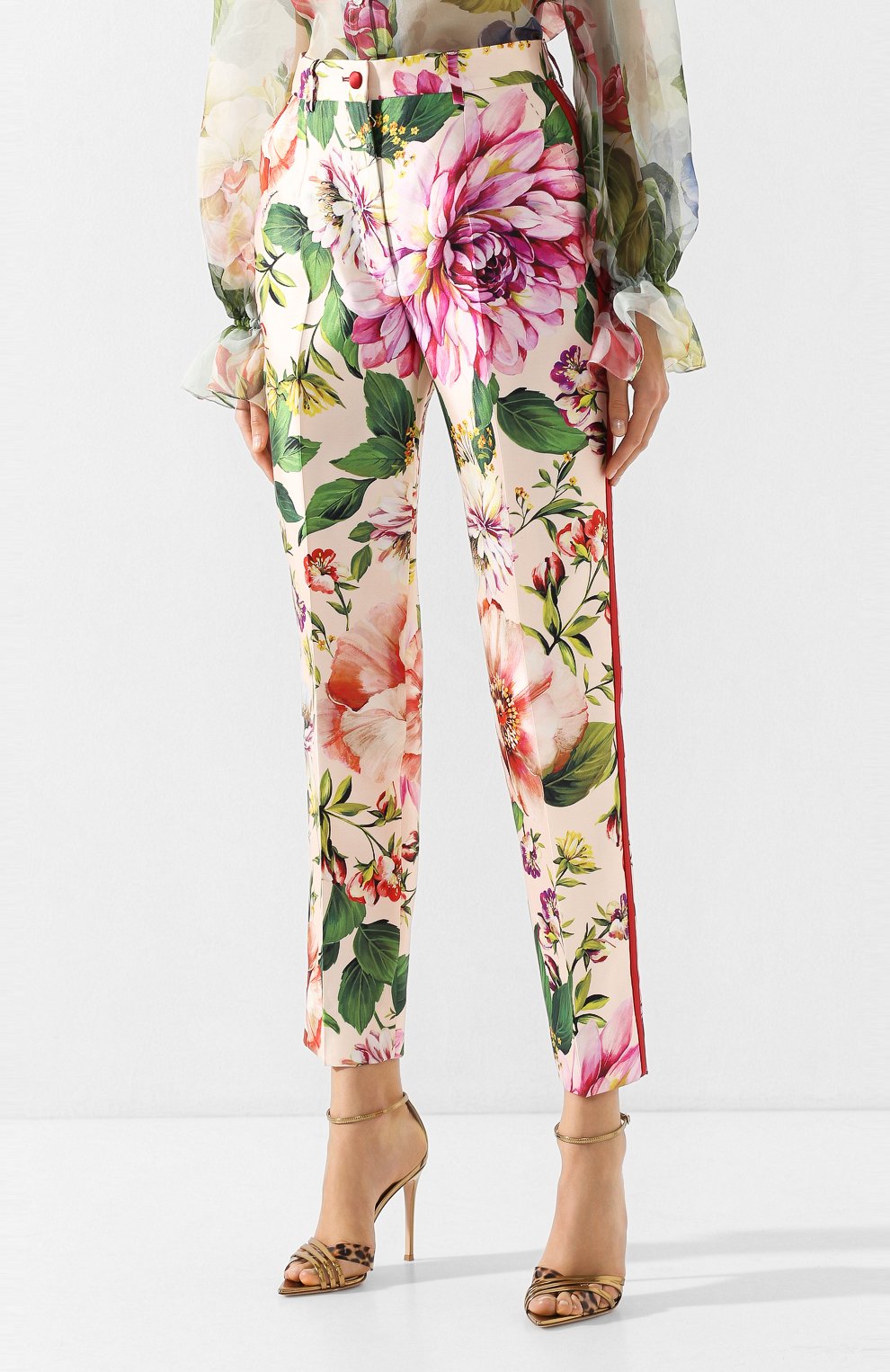 Шелковые брюки DOLCE & GABBANA, арт. FTAM0T/IS1AE, фото 3
