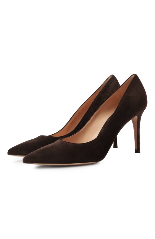 Замшевые туфли Gianvito 85 Gianvito Rossi G24580.85RIC.CAMM0KA Коричневый G24580.85RIC.CAMM0KA