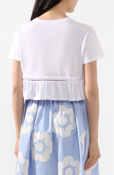 Хлопковая футболка MIU MIU, арт. MJN218-1CPS-F0009, фото 4