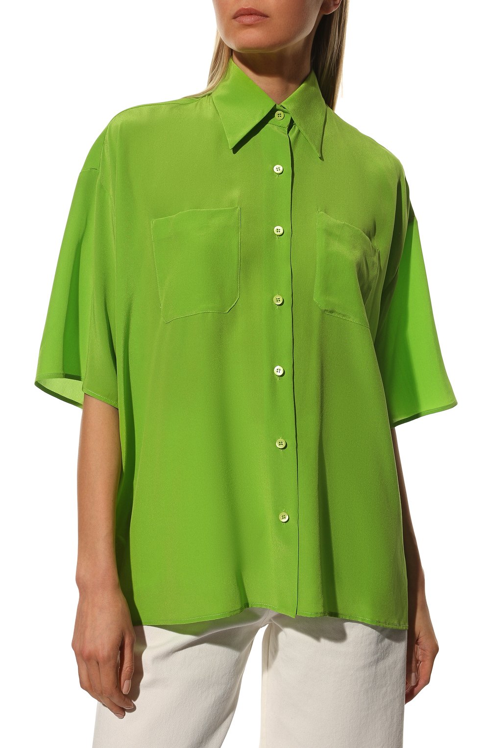 Шелковая рубашка MIU MIU, арт. MK1630-102-F0225, фото 3