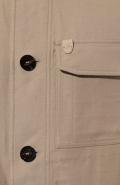 Куртка изо льна и шерсти BRIONI бежевого цвета по цене 423000 руб., арт. SGPQ0LPB106, фото 5 Куртка изо льна и шерсти BRIONI, арт. SGPQ0LPB106, фото 5