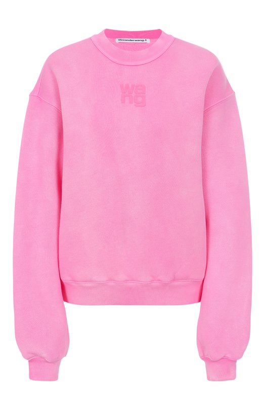 Хлопковый свитшот alexanderwang.t 4CC3241518 Розовый 4CC3241518
