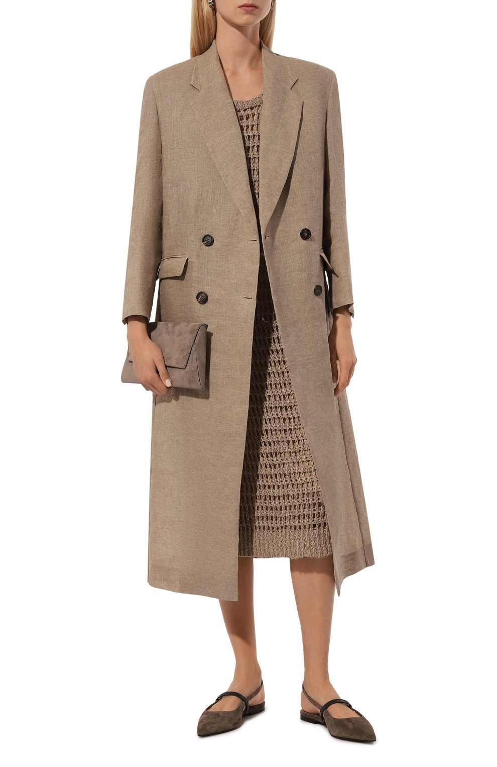 Льняное пальто BRUNELLO CUCINELLI, арт. MH5589705, фото 2