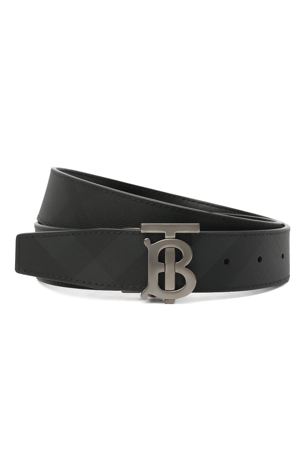Ремень BURBERRY темно-серого цвета по цене 56100 руб., арт. 8033953, фото 1 Ремень BURBERRY, арт. 8033953, фото 1