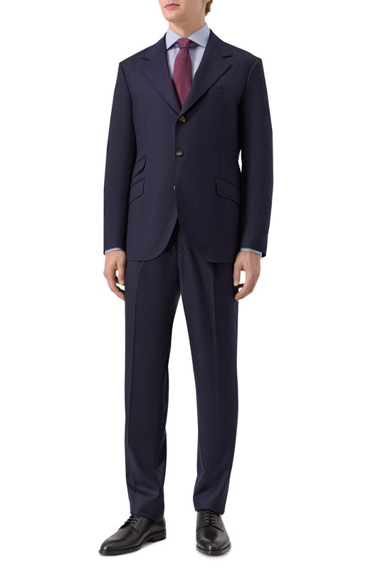 Хлопковая сорочка Brioni RCB20L/PA03T Голубой  RCB20L/PA03T Фото 2