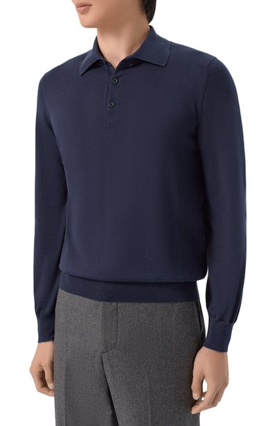 Хлопковое поло BRUNELLO CUCINELLI темно-синего цвета по цене 97350 руб., арт. M29800135, фото 3 Хлопковое поло BRUNELLO CUCINELLI, арт. M29800135, фото 3
