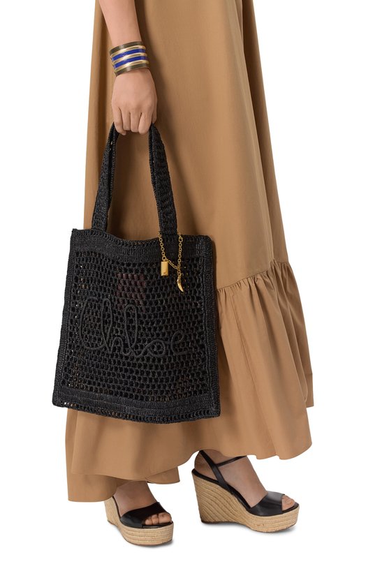 Сумка-шопер Summer Banana Chloé CH25US901P08 Чёрный  CH25US901P08 Фото 2