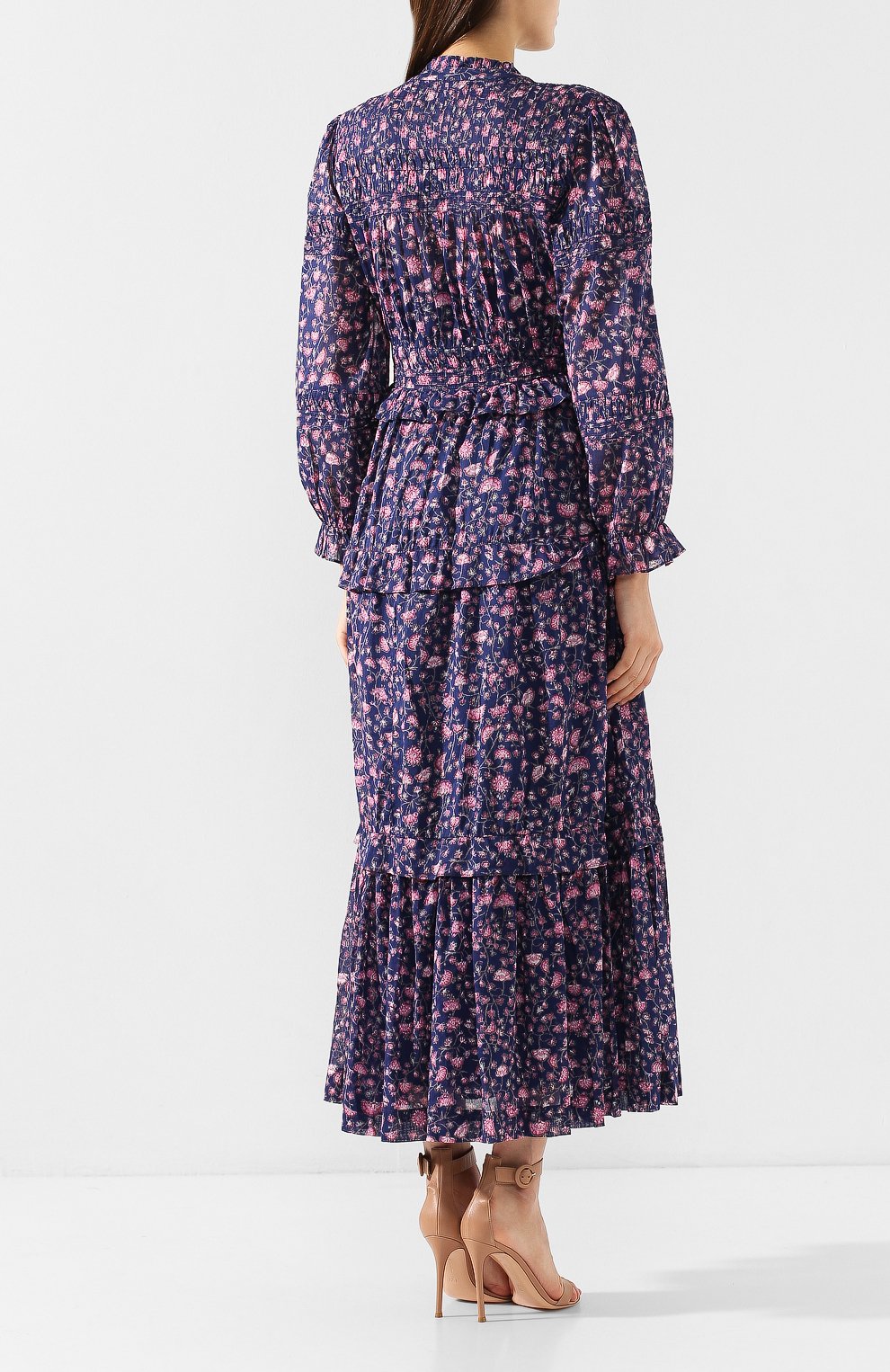 Хлопковое платье ISABEL MARANT ETOILE темно-синего цвета по цене 57550 руб., арт. R01511-19A038E/LIK0YA, фото 4 Хлопковое платье ISABEL MARANT ETOILE, арт. R01511-19A038E/LIK0YA, фото 4