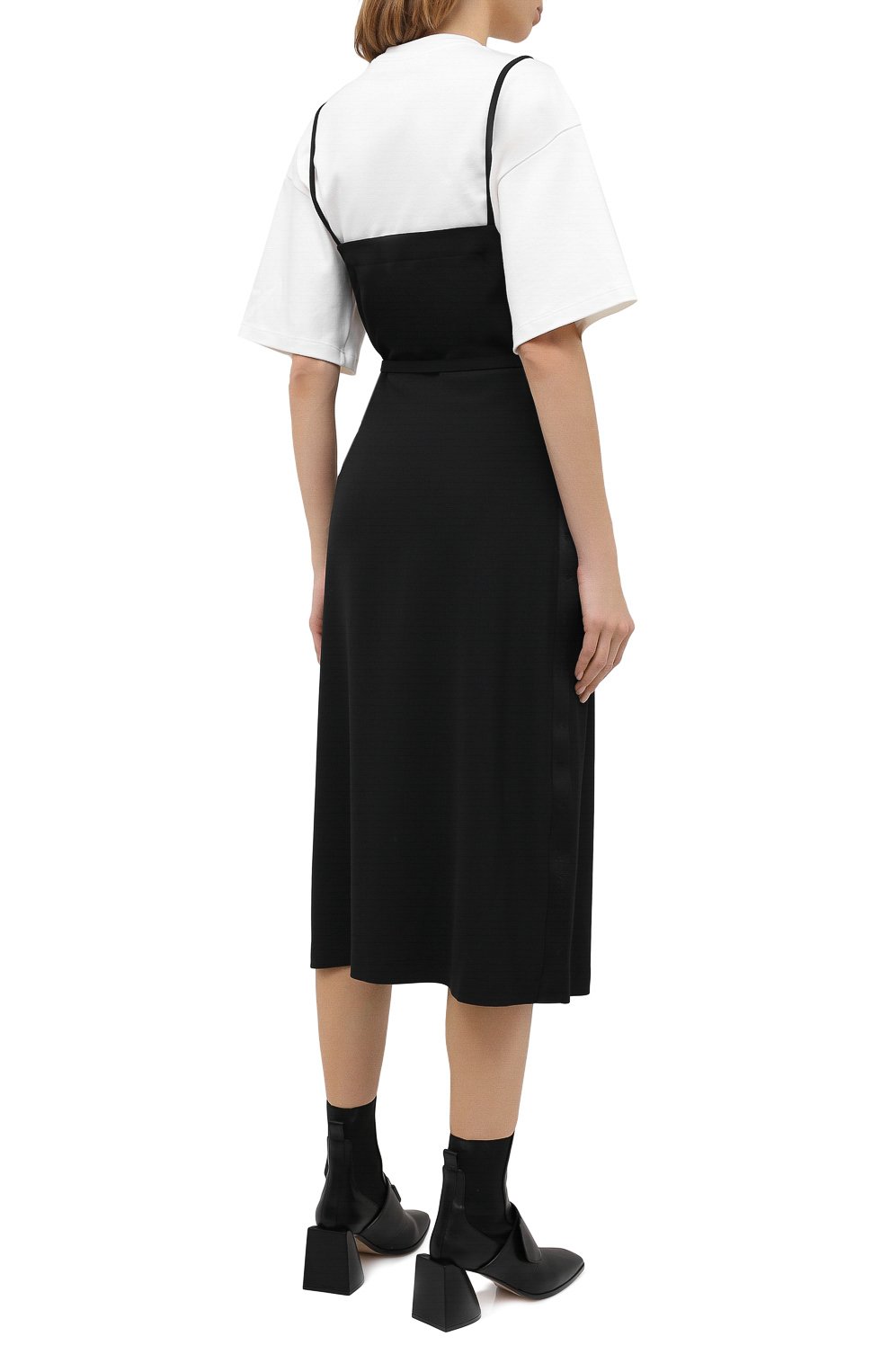 Платье OFF-WHITE черного цвета по цене 88200 руб., арт. 0WDB260E20FAB0011010, фото 4 Платье OFF-WHITE, арт. 0WDB260E20FAB0011010, фото 4