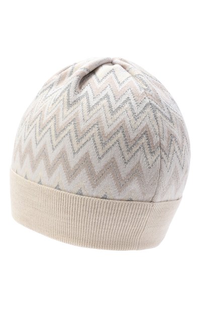 Шерстяная шапка MISSONI светло-бежевого цвета по цене 15750 руб., арт. MZ0B37/W0028, фото 2 Шерстяная шапка MISSONI, арт. MZ0B37/W0028, фото 2