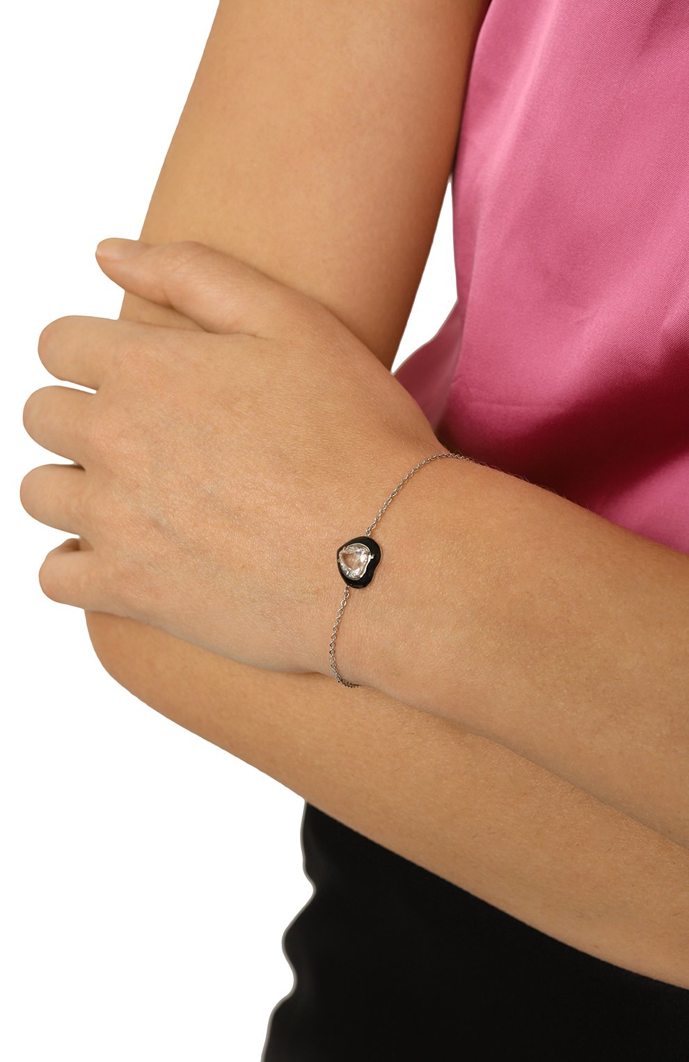 Браслет с хрусталем и черной эмалью courage MOONKA, арт. crg-br-crs, фото 2