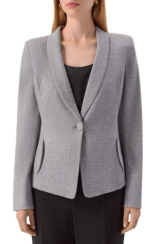 Хлопковый жакет Giorgio Armani 3KAG72/AJFCZ Серый  3KAG72/AJFCZ Фото 3