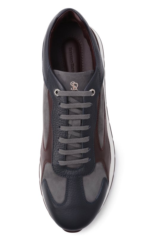 Кожаные кроссовки Stefano Ricci UZ26EG6634/VDSNWY Серый  UZ26EG6634/VDSNWY Фото 6