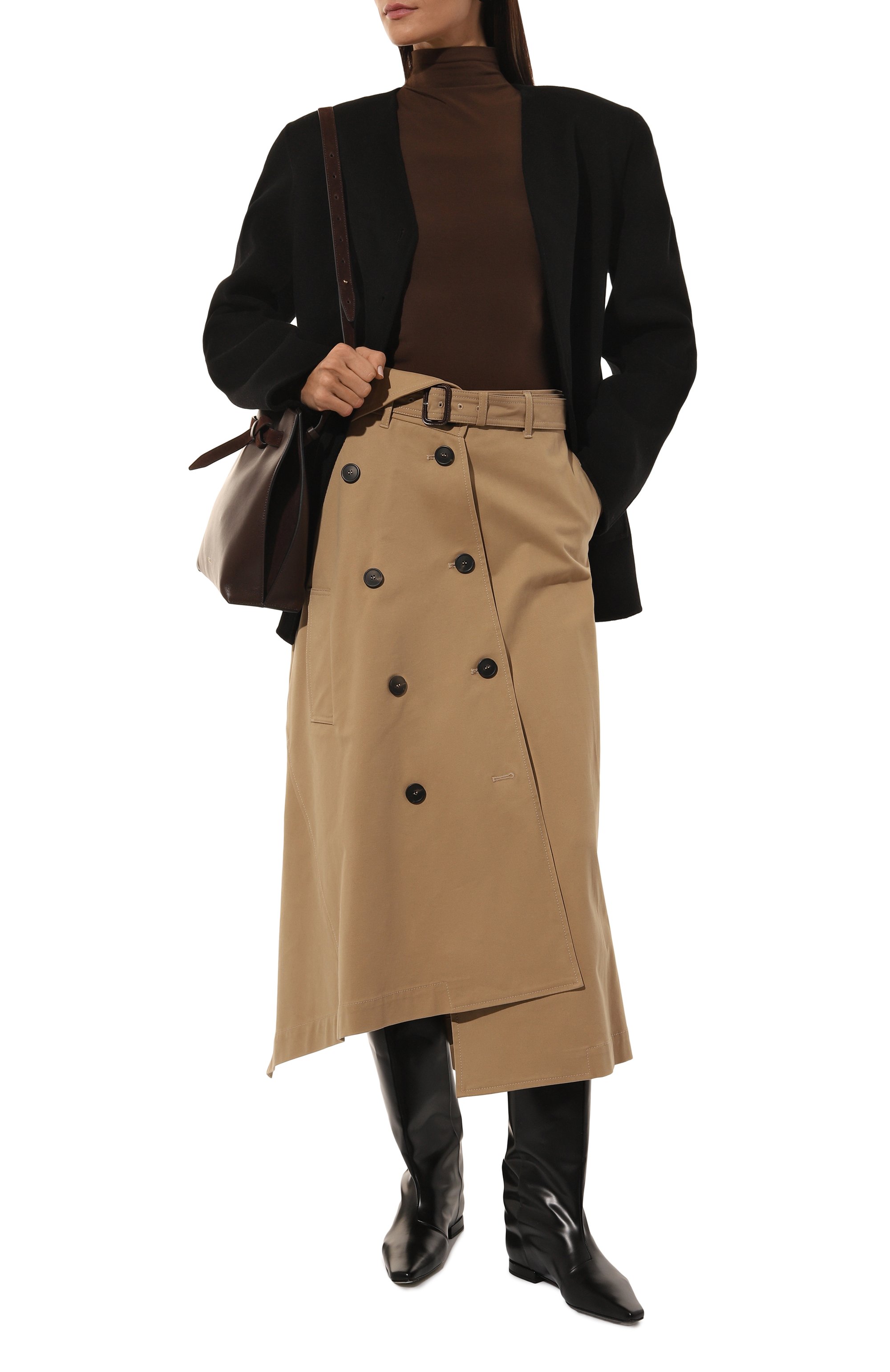 Хлопковая юбка WEEKEND MAX MARA бежевого цвета по цене 33750 руб., арт. B0L0GNA, фото 2 Хлопковая юбка WEEKEND MAX MARA, арт. B0L0GNA, фото 2