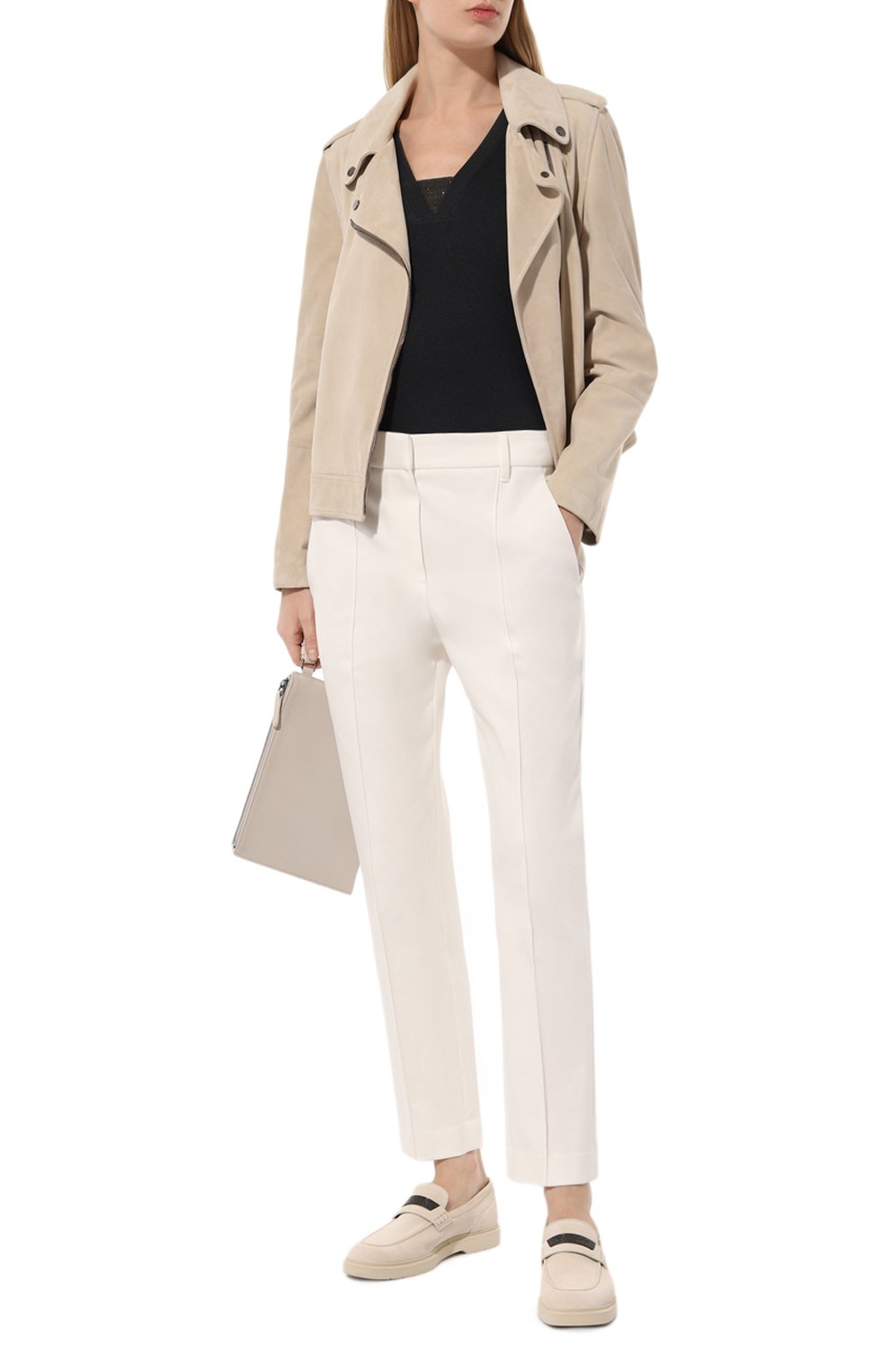 Хлопковый пуловер BRUNELLO CUCINELLI, арт. MPTC8EL682, фото 2