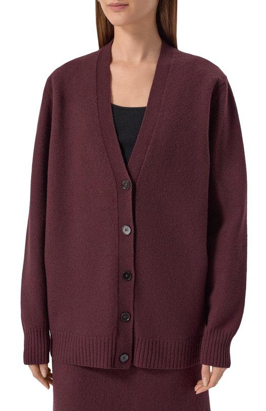 Шерстяной кардиган Jil Sander J01HP0002/J14603 Коричневый  J01HP0002/J14603 Фото 3