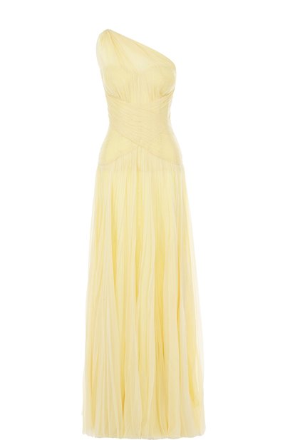 Женское шелковое плиссированное платье-макси ALEXANDER MCQUEEN, арт. 507660/QKB19