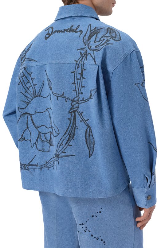Джинсовая куртка DOMREBEL M INKED/JEAN JACKET Синий  M INKED/JEAN JACKET Фото 4