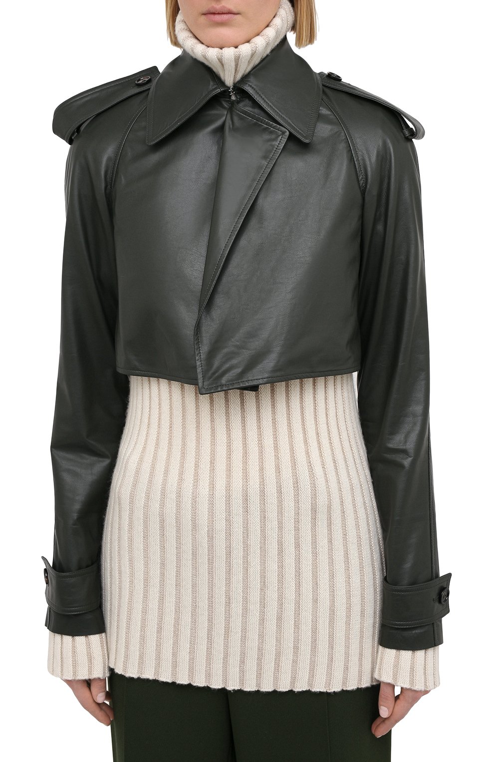 Кожаный тренч BOTTEGA VENETA, арт. 640244/V06E0, фото 6