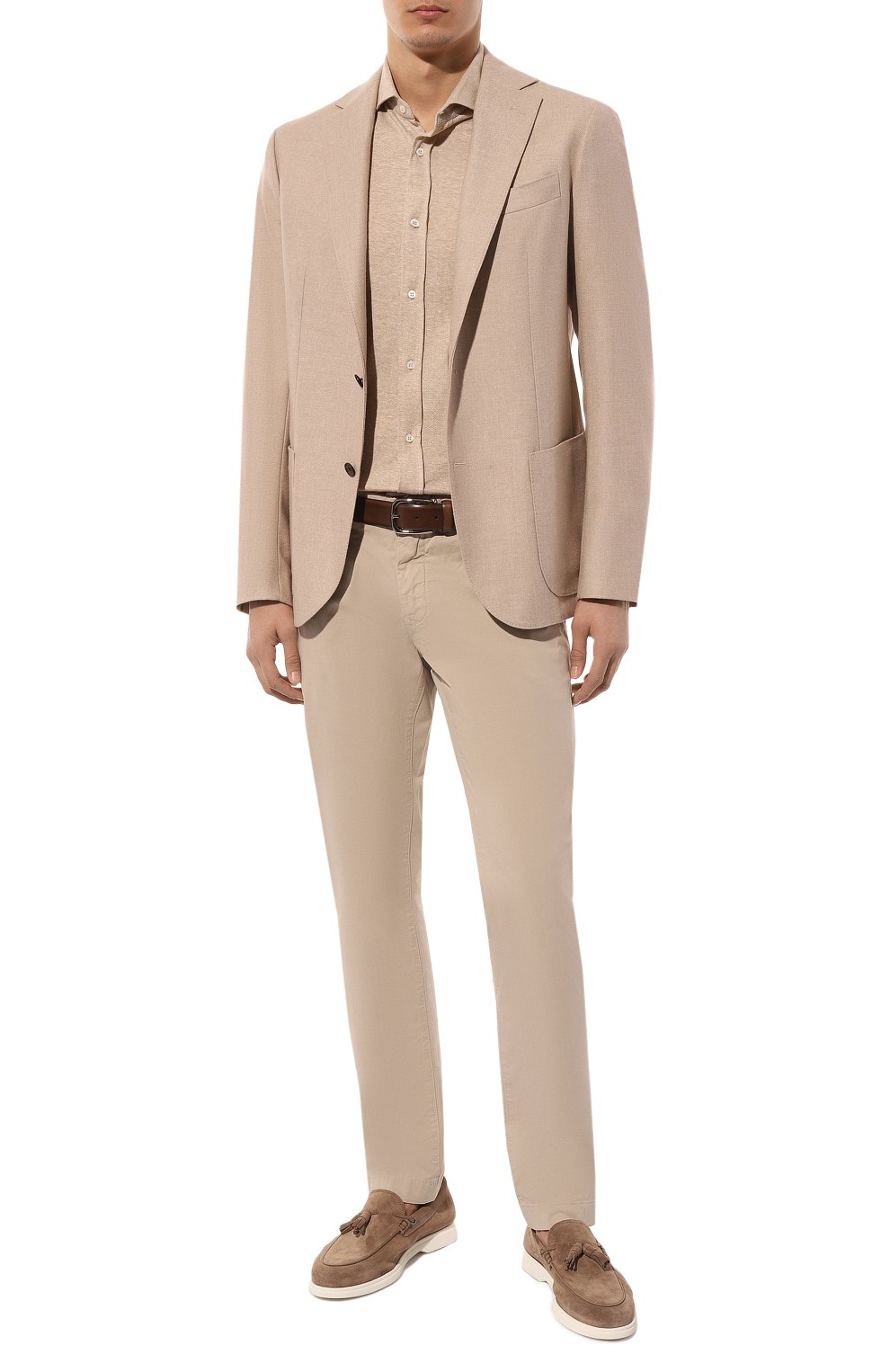 Рубашка изо льна и хлопка BRUNELLO CUCINELLI, арт. MW835B2269, фото 2