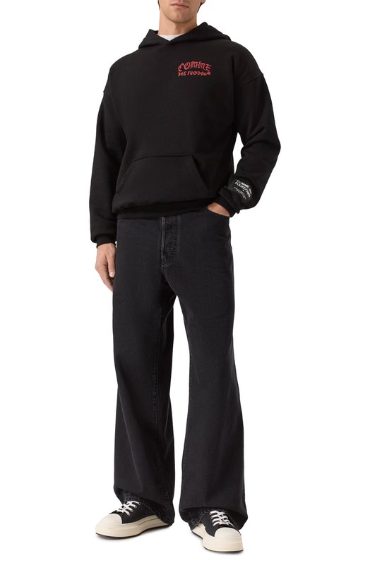 Хлопковое худи Comme des Fuckdown CFABM01807 Чёрный  CFABM01807 Фото 2