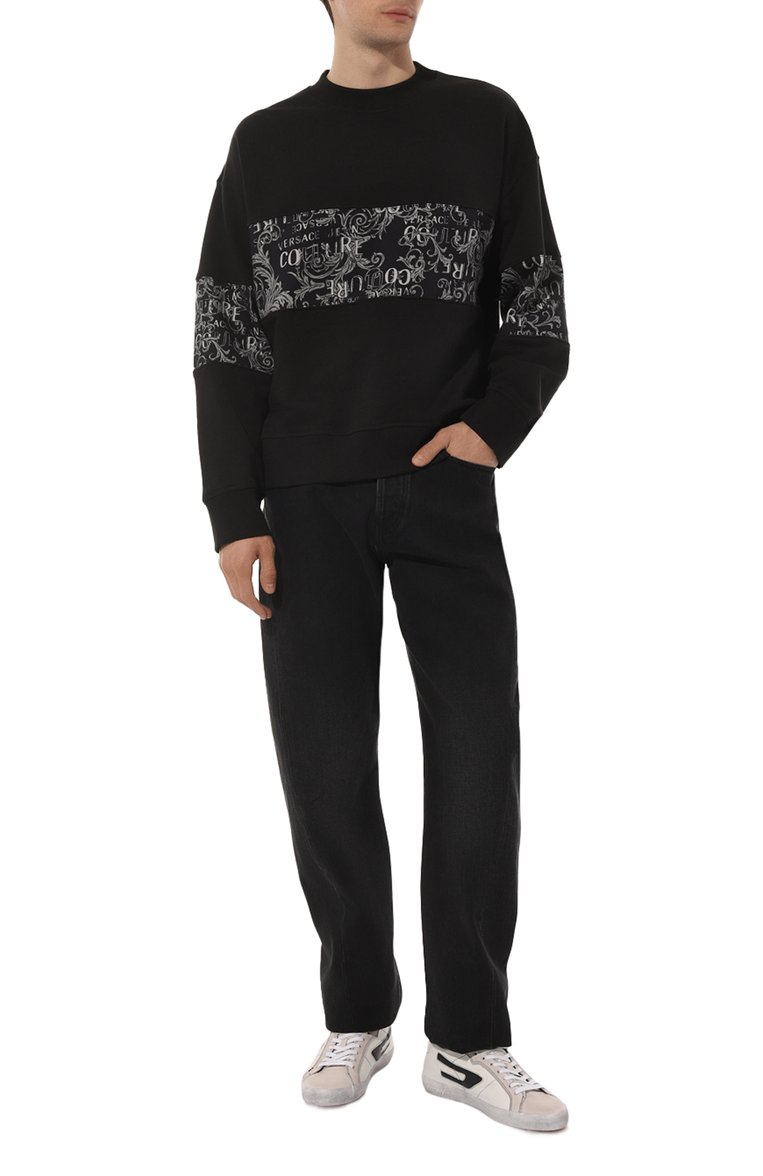 Хлопковый свитшот VERSACE JEANS COUTURE, арт. 74GAI309/FS063, фото 1