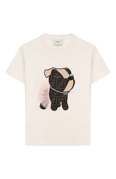 Хлопковая футболка FENDI, арт. JFI418/AVWL/8A-12+