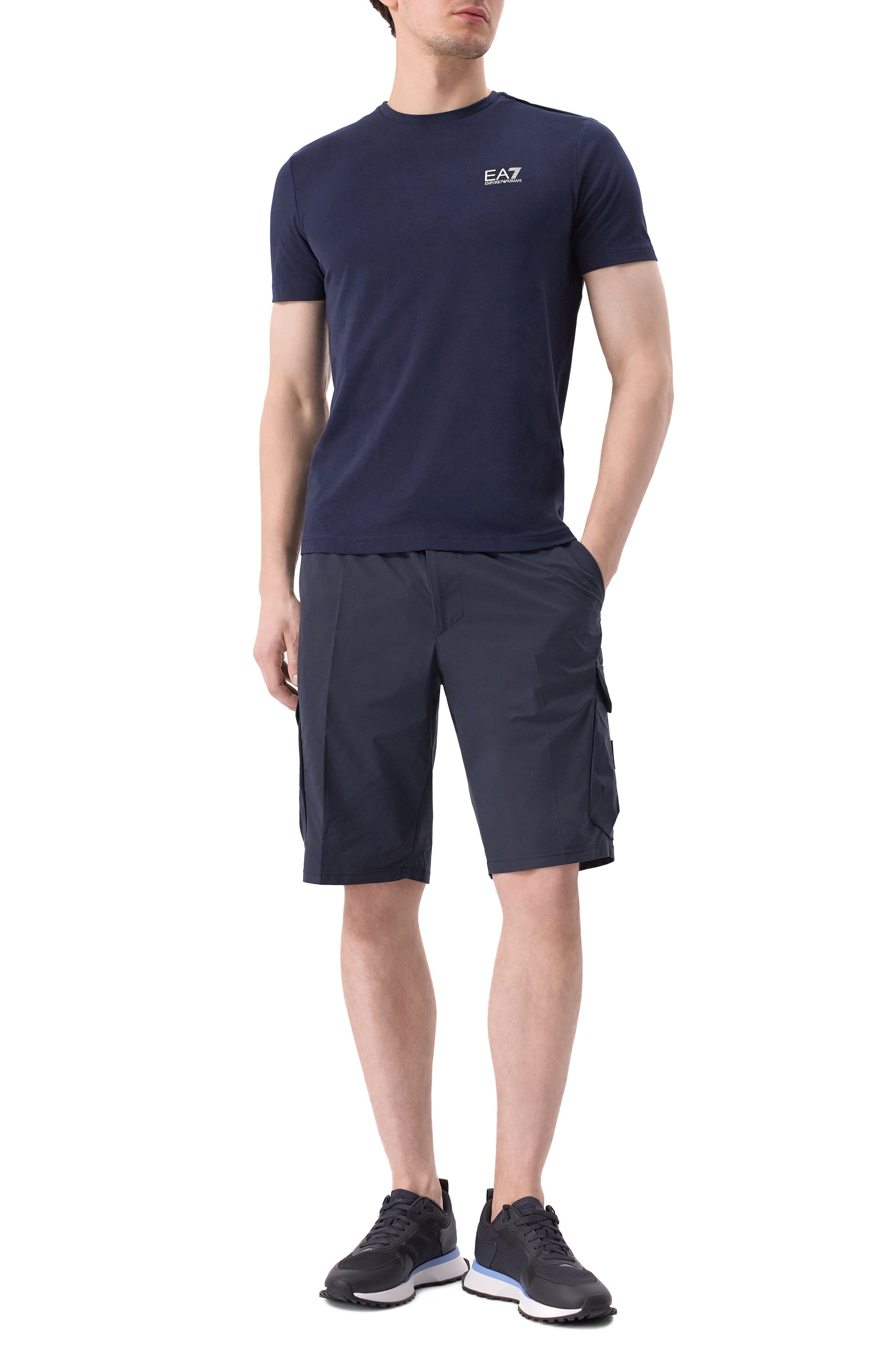 Хлопковая футболка EA7, арт. 8NPT26/PJVQZ, фото 2