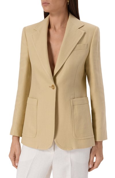 Жакет из хлопка и льна WEEKEND MAX MARA, арт. GALLI, фото 3