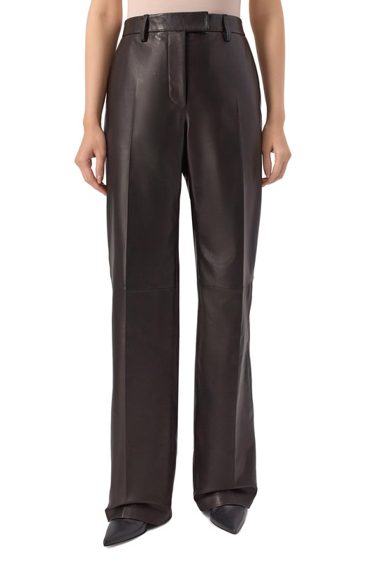 Кожаные брюки MVST M25.1PW.L010/BIG SIZE/NAPPA CREAM Чёрный  M25.1PW.L010/BIG SIZE/NAPPA CREAM Фото 3