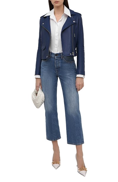 Кожаная куртка IRO темно-синего цвета по цене 108500 руб., арт. WP09ASHVILLE, фото 2 Кожаная куртка IRO, арт. WP09ASHVILLE, фото 2