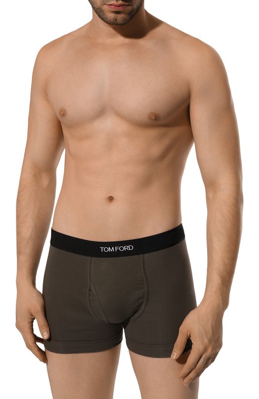 Хлопковые боксеры Tom Ford T4LC3/104 Хаки  T4LC3/104 Фото 2