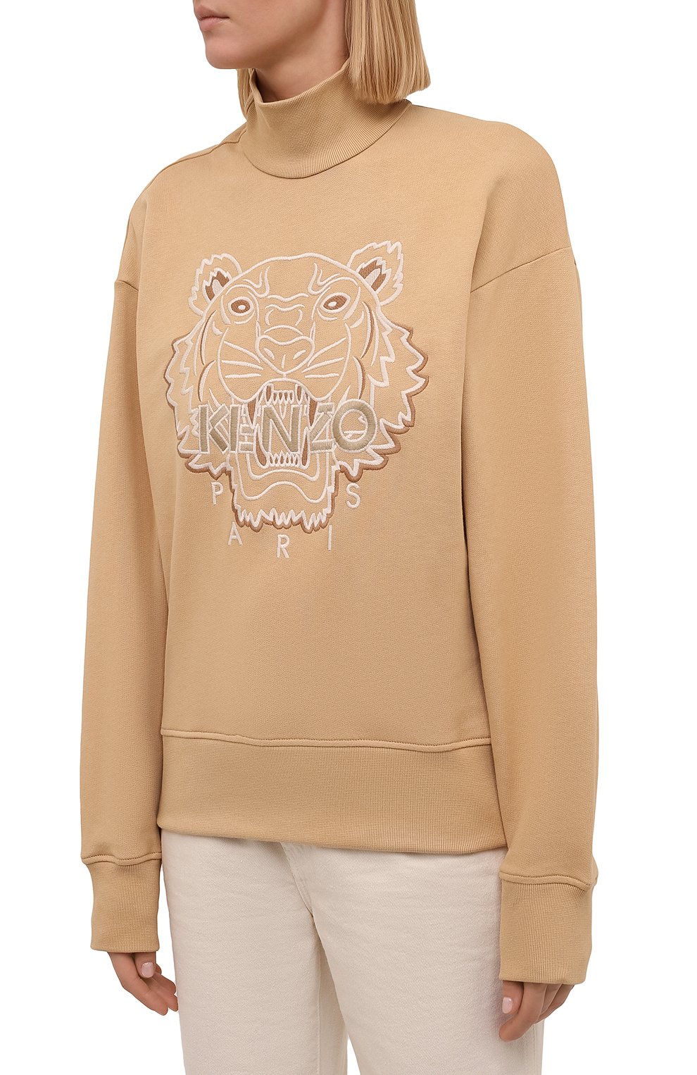Хлопковый свитшот KENZO бежевого цвета по цене 33050 руб., арт. FB62SW6384XH, фото 3 Хлопковый свитшот KENZO, арт. FB62SW6384XH, фото 3